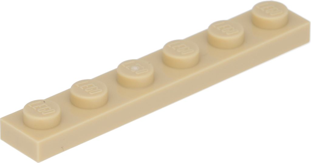 Lego 1x6 Platte 3666 - 10 Stück Beige