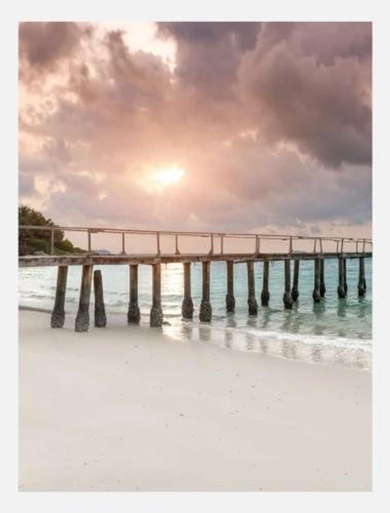 Bild Poster Wanddeko für Schlafzimmer Weißer Rahmen Meer Strand