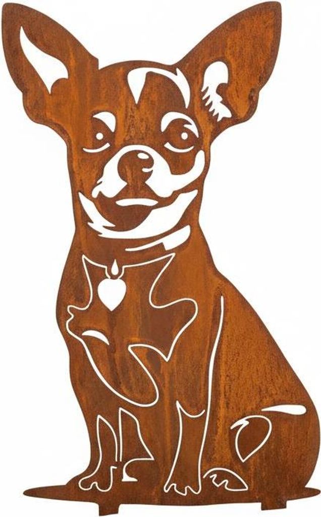 Edelrost Chihuahua (Kurzhaar) - Rost Deko Hund Rostfigur Produktbild 