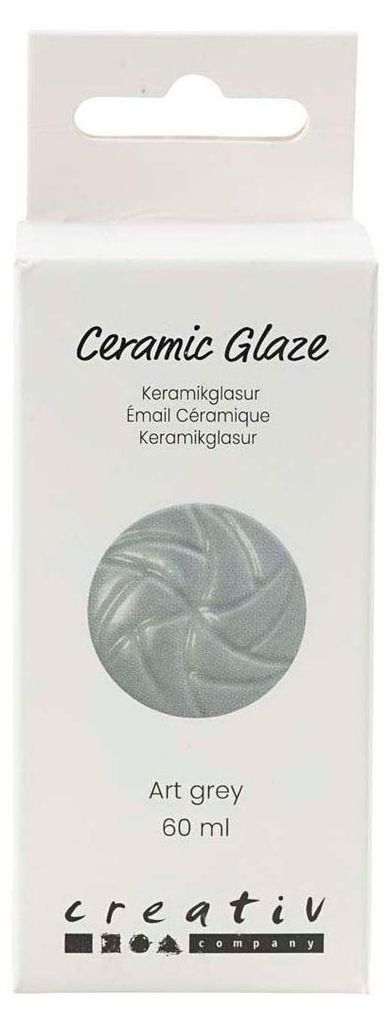 Creativ Company Keramikglasur Art Grey 60ml - glänzend und deckend