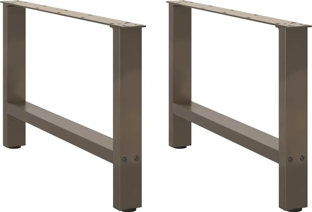 Gambe del tavolino in acciaio naturale 2 pz. 70x(42-43) cm in acciaio