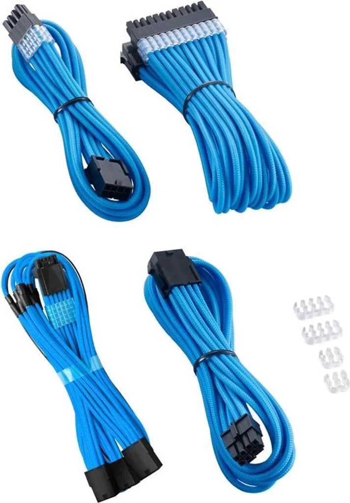 Rallonge 12VHPWR CableMod Pro ModMesh bleu clair pour montage PC Gamer