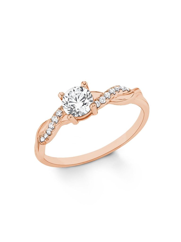 s.Oliver 2021007 Damen Ring Bicolor Rose Weiß 50 (15.9)