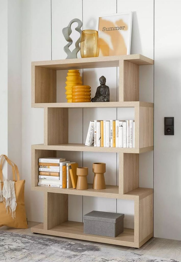 Regal >Benny< in Sonoma/Eiche, Wabenplatten - 100x152x38cm (BxHxT)