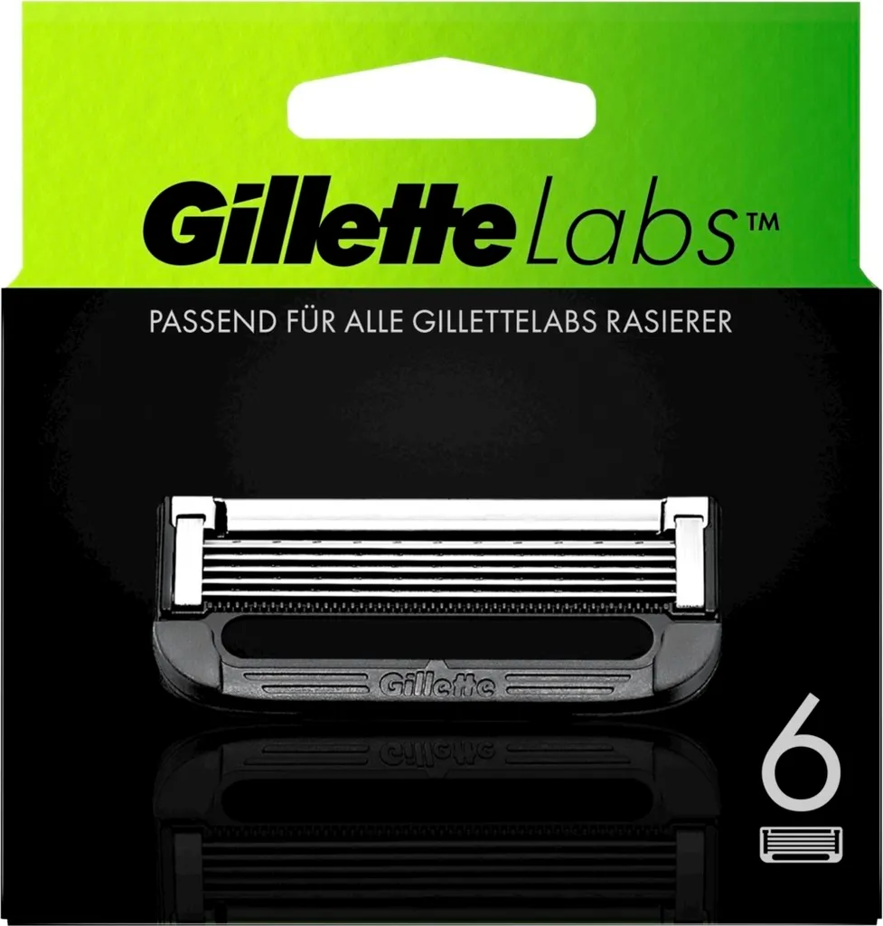Lames de rasoir Gillette Labs : pack de 6 recharges haute performance