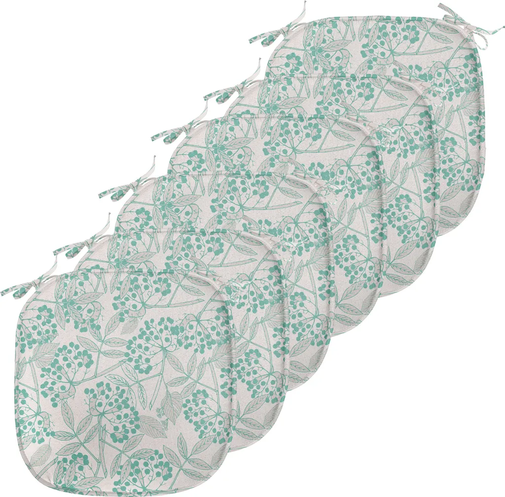 Coussin de chaise antitache avec sangles pour assise en bois dur