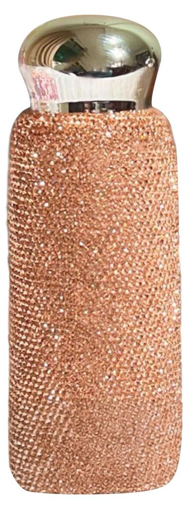 Strassbesetzter Thermobecher, Edelstahl-Mini-Isolierflasche, tragbarer Glitzer-Reisebecher, Luxusgeschenk für Frauen