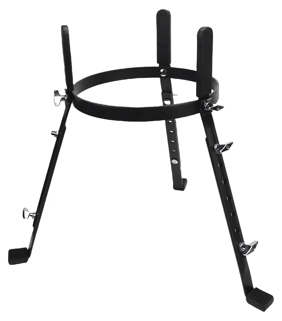 Support Conga pour Concert avec Hauteur Ajustable et Base Stable Noire