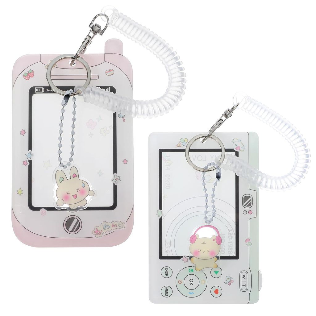 Fotokartenhalter aus Acryl, Fotokartenhalter mit Schlüsselanhänger, Halter für Idol-Ausweise, niedliche Fotokartenhalter für Selfies, Idol-Foto...