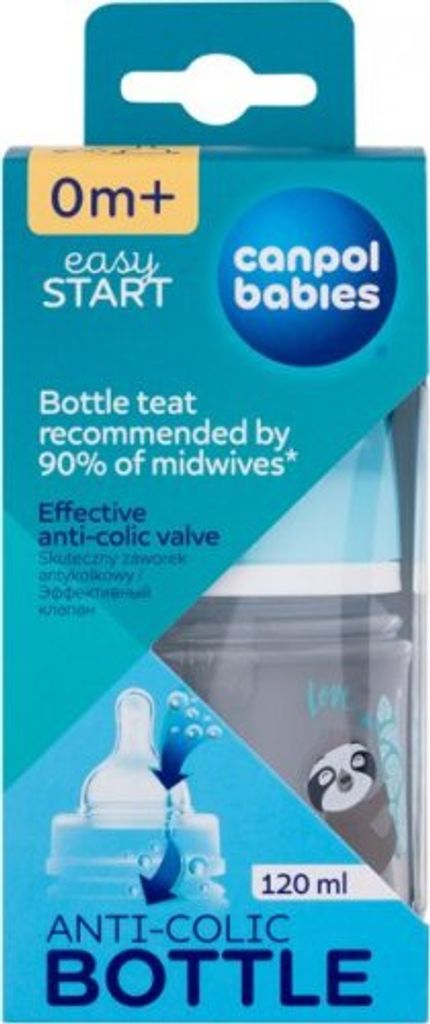 Canpol Dětská Lahve s Širokým Výtokem 120ml, Protikoliková Obrázek produktu 