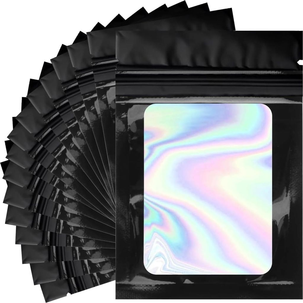 Mylar Bags 7x10cm, Mylar Beutel Set, Zip Beutel, schwarze Produktbild 