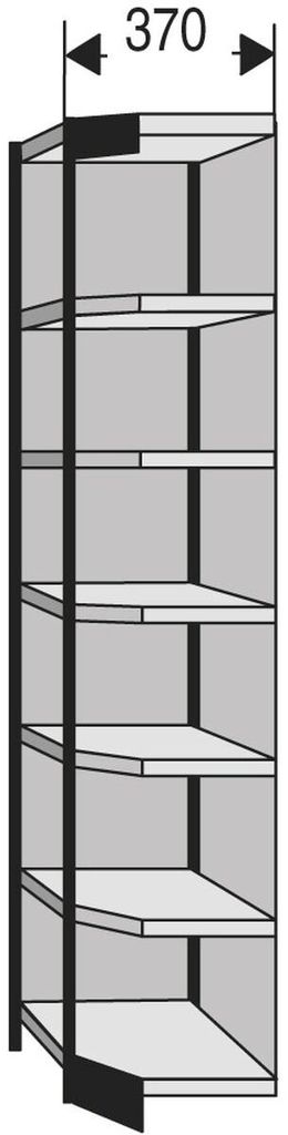 Büro-Regal Progress 2000 Eckfeld HxBxT 2600x870x/505x500mm Produktbild 