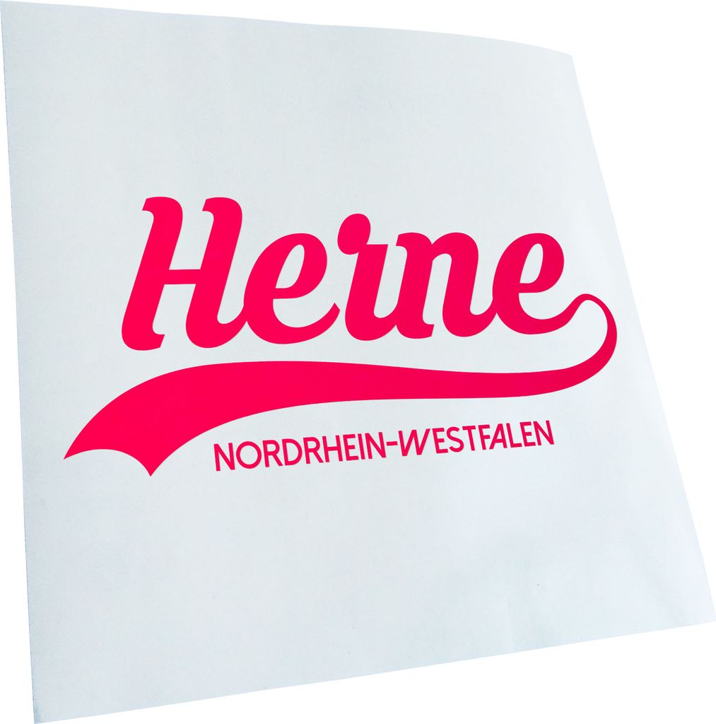Kiwistar - Autoaufkleber - Herne Nordrhein-Westfalen - Neonpink - 24x11cm - Aufkleber für Auto, Laptop, Fahrrad, LKW, Motorrad mehrfarbig JDM Deca...