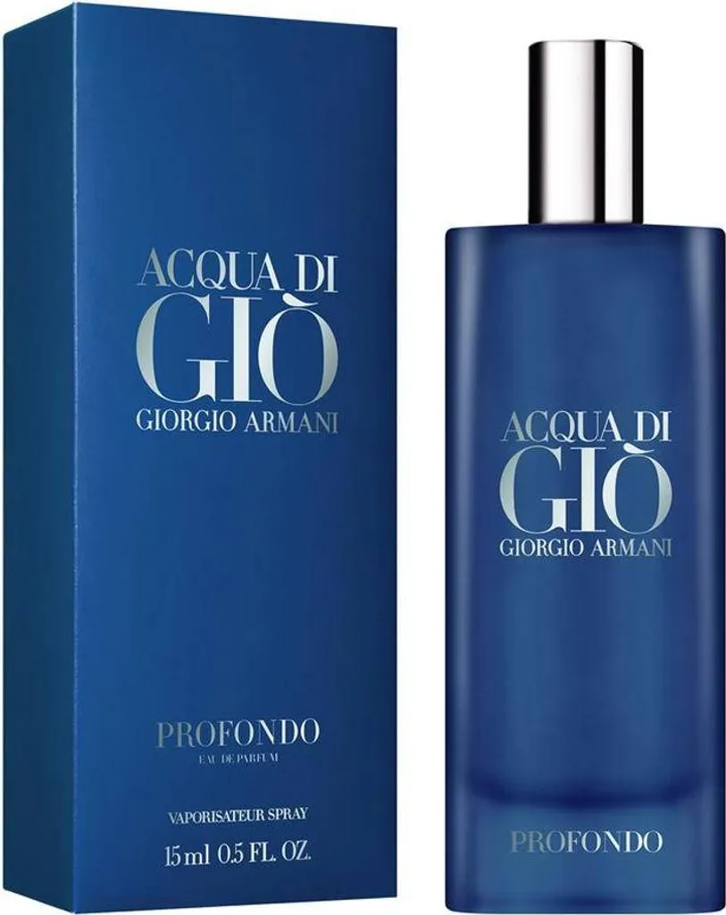 Acqua di Gio Profondo 15 ml - Parfum de Voyage Idéal pour Déplacement Homme