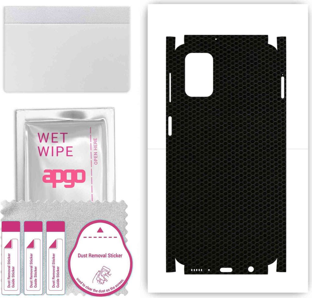 apgo Rückseite + Seiten Schutzfolie, Skin, kompatibel mit Samsung Galaxy M31s, Hinten Displayschutzfolie aus Vinylfolie, kratzfest, einfache Monta...