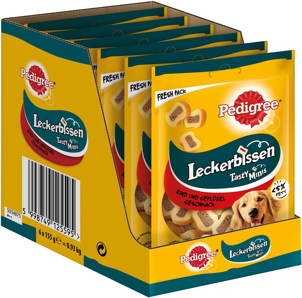 PEDIGREE® Leckerbissen Kau-Schnitten Frischebeutel mit Produktbild 