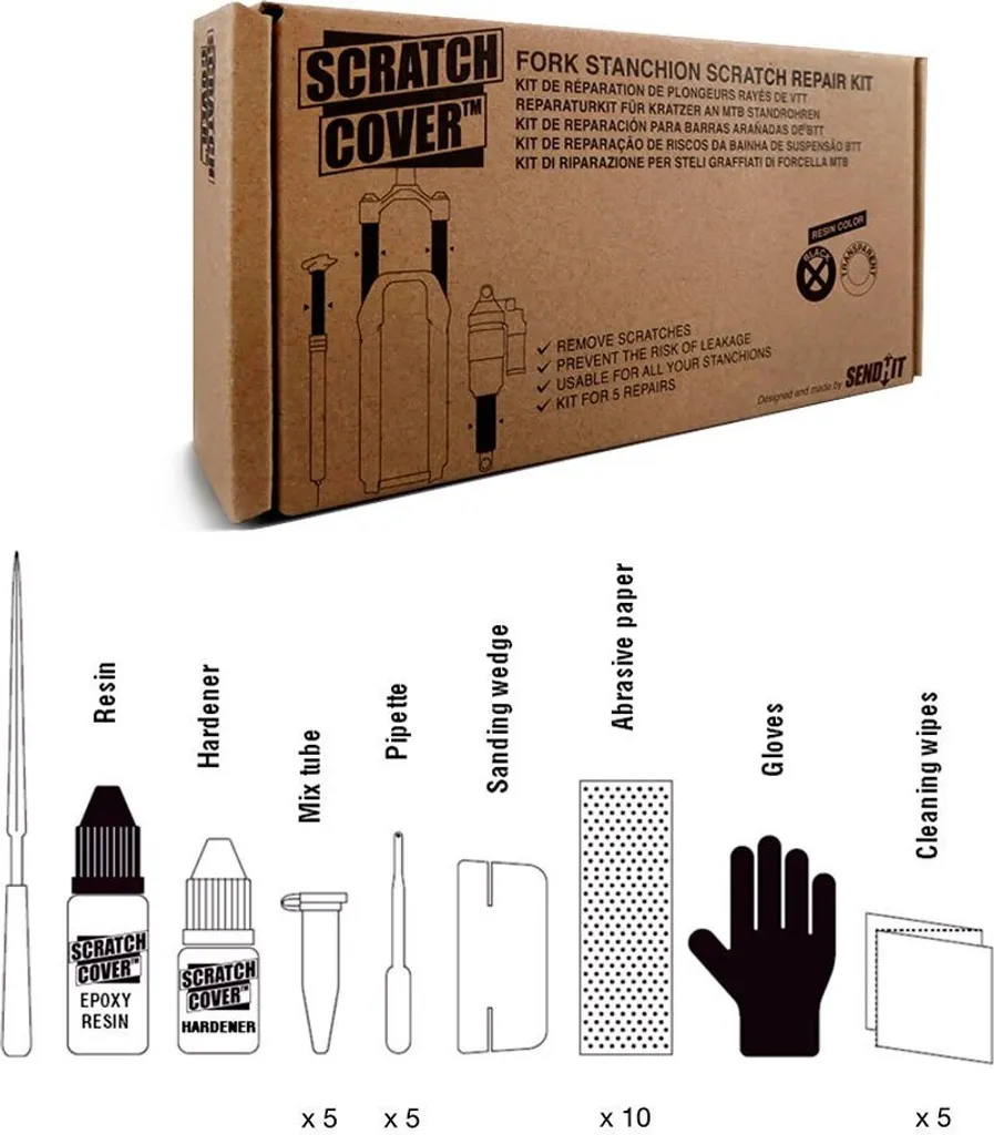 Cache-grattoir transparent kit de réparation pour plaques de cuisson - 4