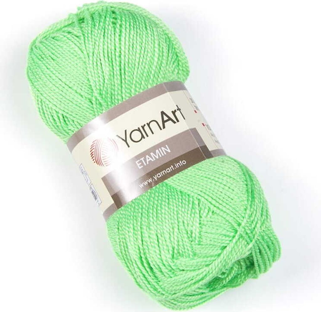 YarnArt Etamin Wolle 457 Apfelgrün, 30g/180m, Produktbild 