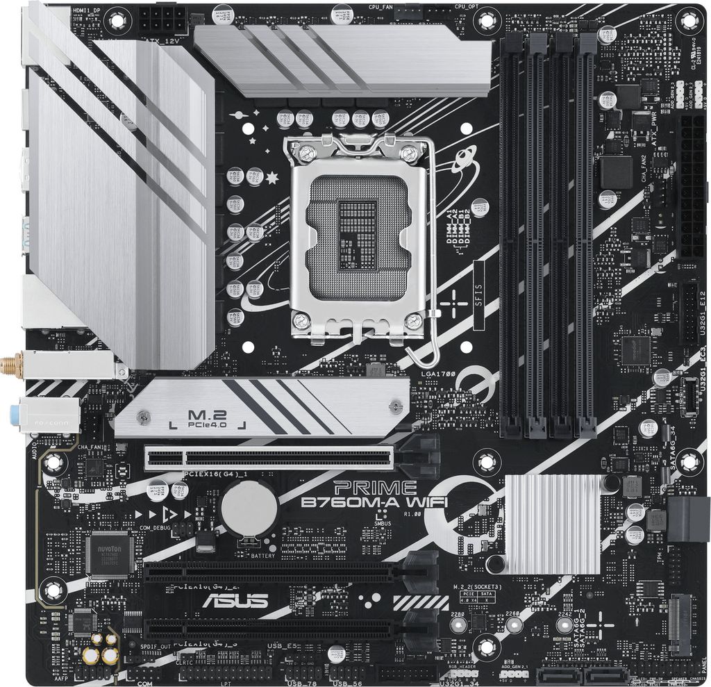 ASUS PRIME B760M-A WIFI Intel B760 LGA 1700 micro ATX Produktbild 