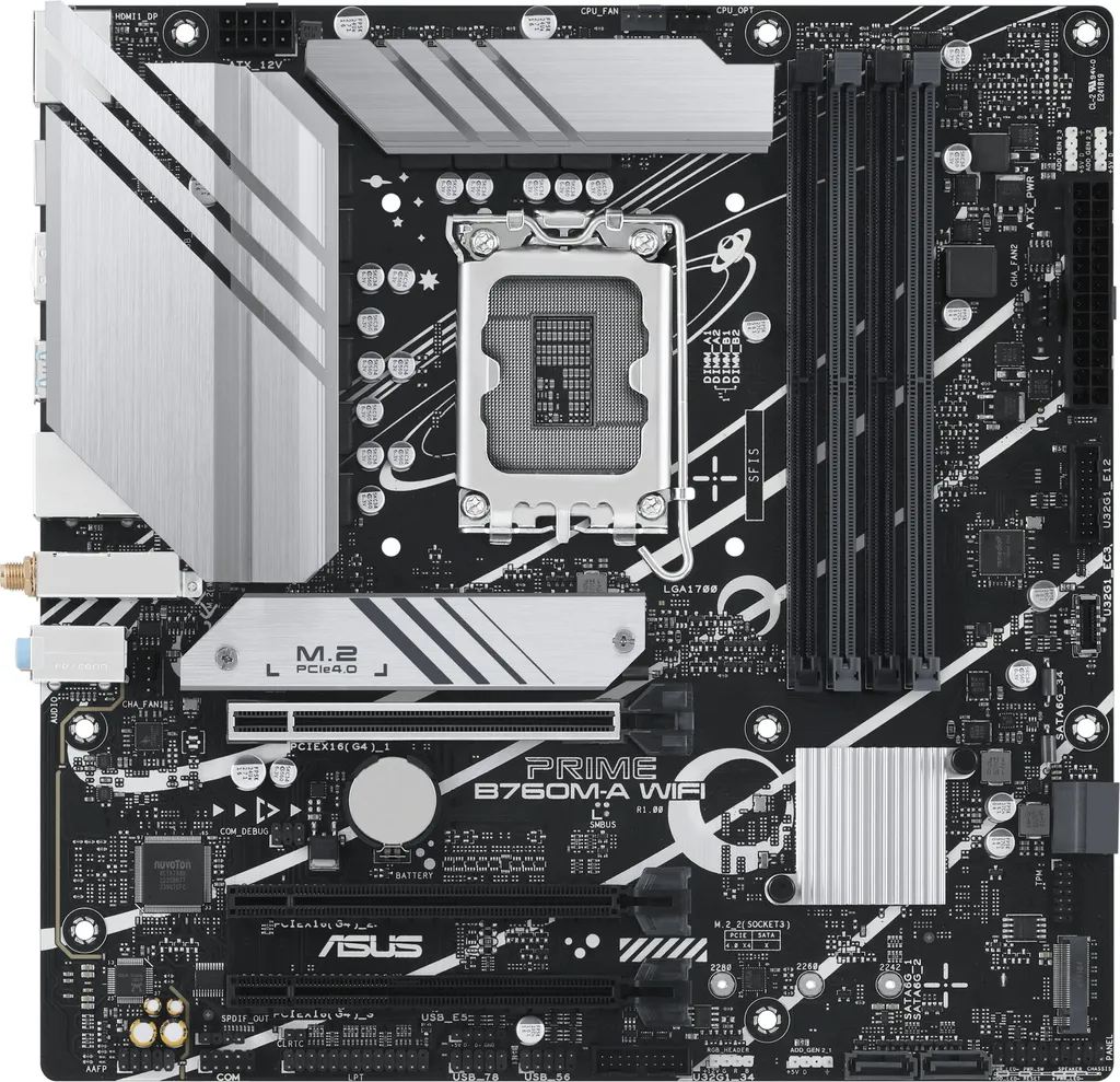 Carte Mère Micro-ATX B760M-A WIFI ASUS PRIME pour Processeur Intel