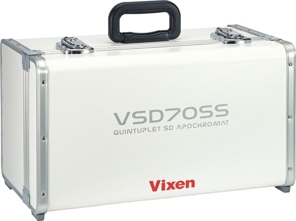 Vixen Hartschalenkoffer für VSD70ss Refraktor leicht robust Plapearl Material 30% Gewichtsreduktion Zubehörfächer