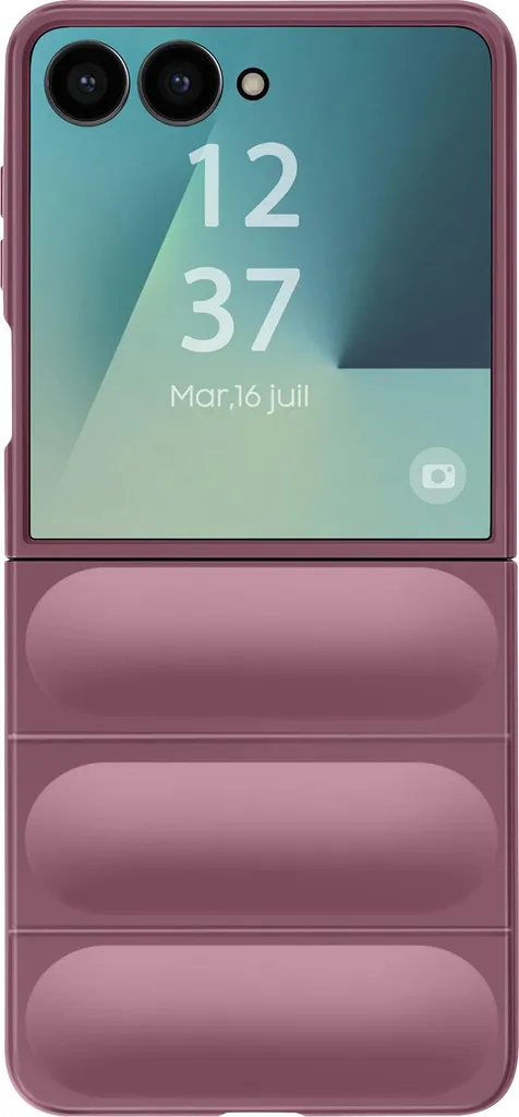 Cover Rosa Avizar per Galaxy Z Flip 7 Silicone con Rilievi