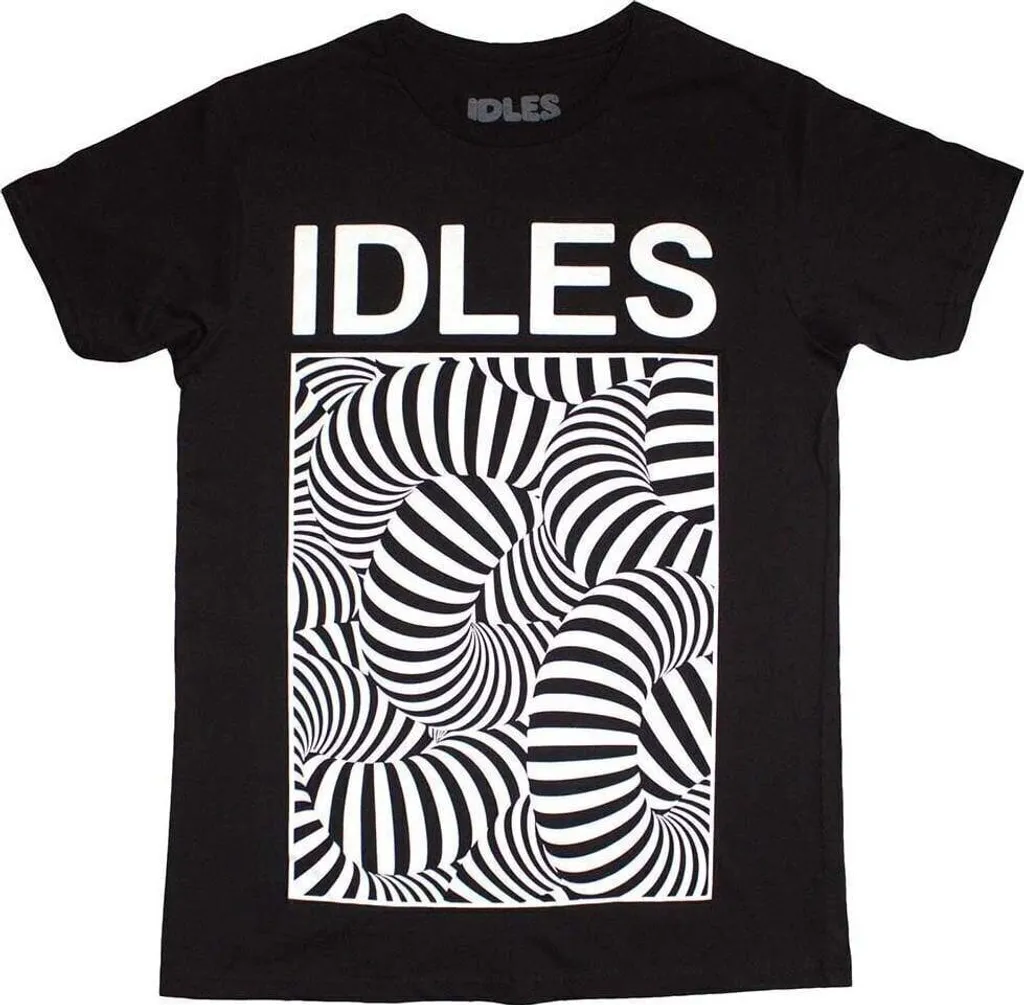 T-shirt Idles Psych Tubes Noir S - Textile Durable qui ne Déteint Pas