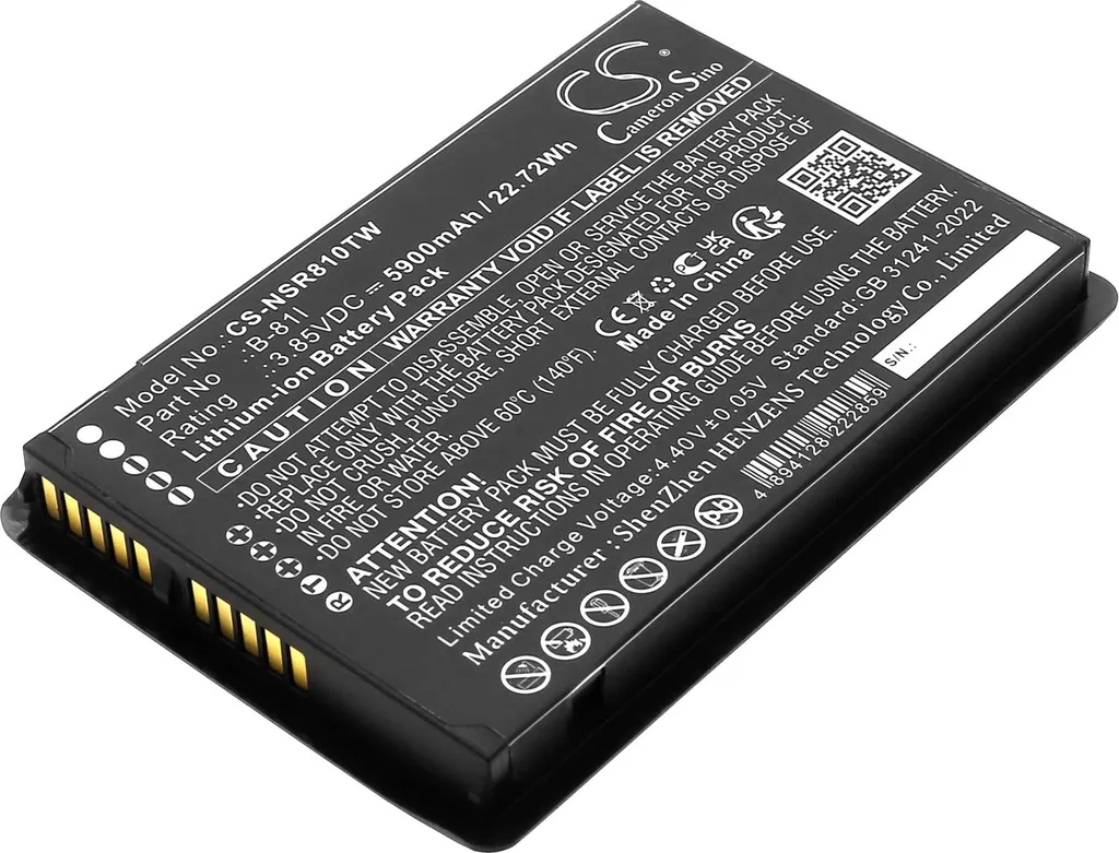 Batterie Inrico BS-81G Techtek remplace B-81I pour Radio Talkie-walkie