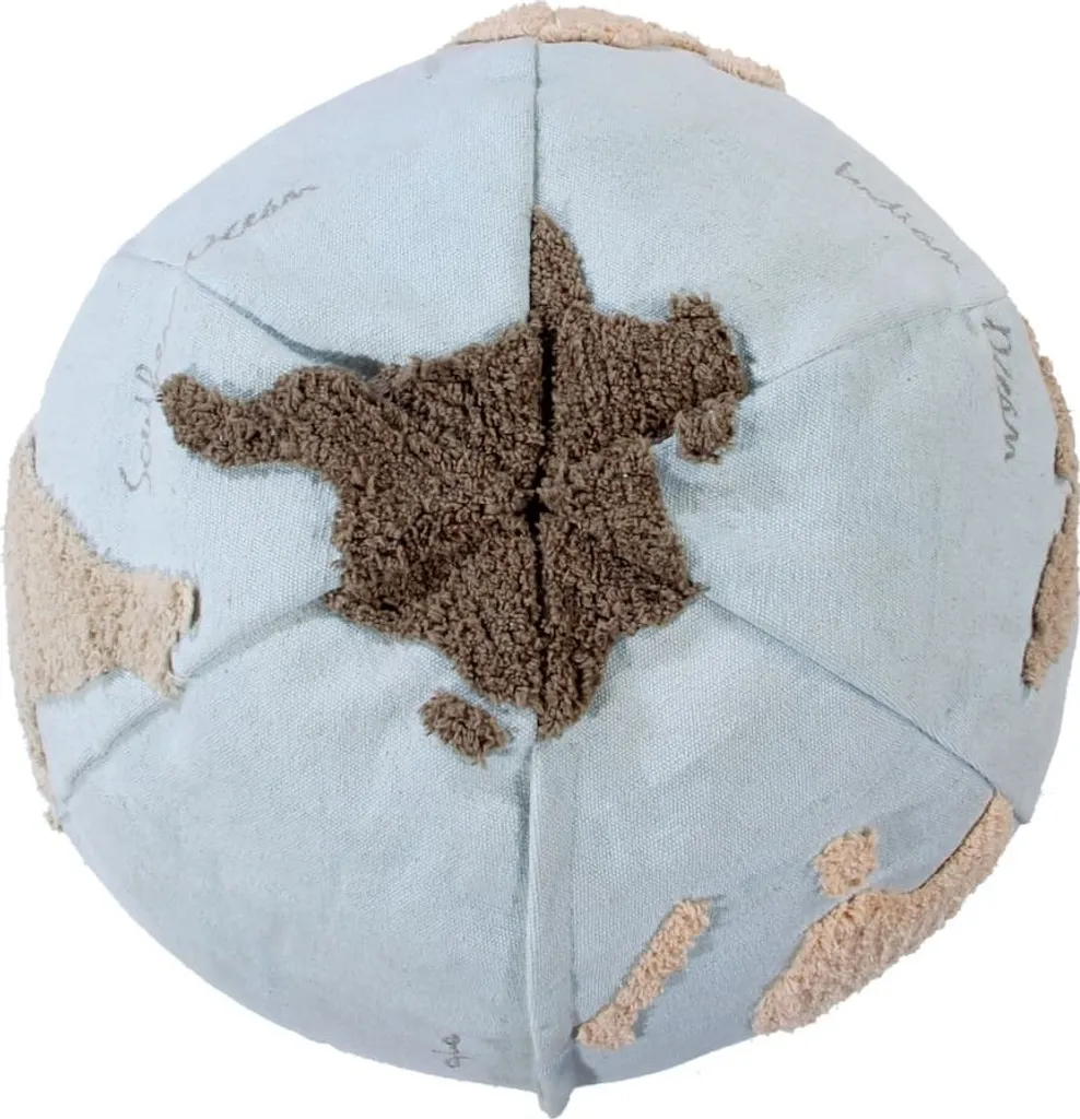 Sac de siège WORLD MAP 50x50 cm en toile résistante avec zip invisible