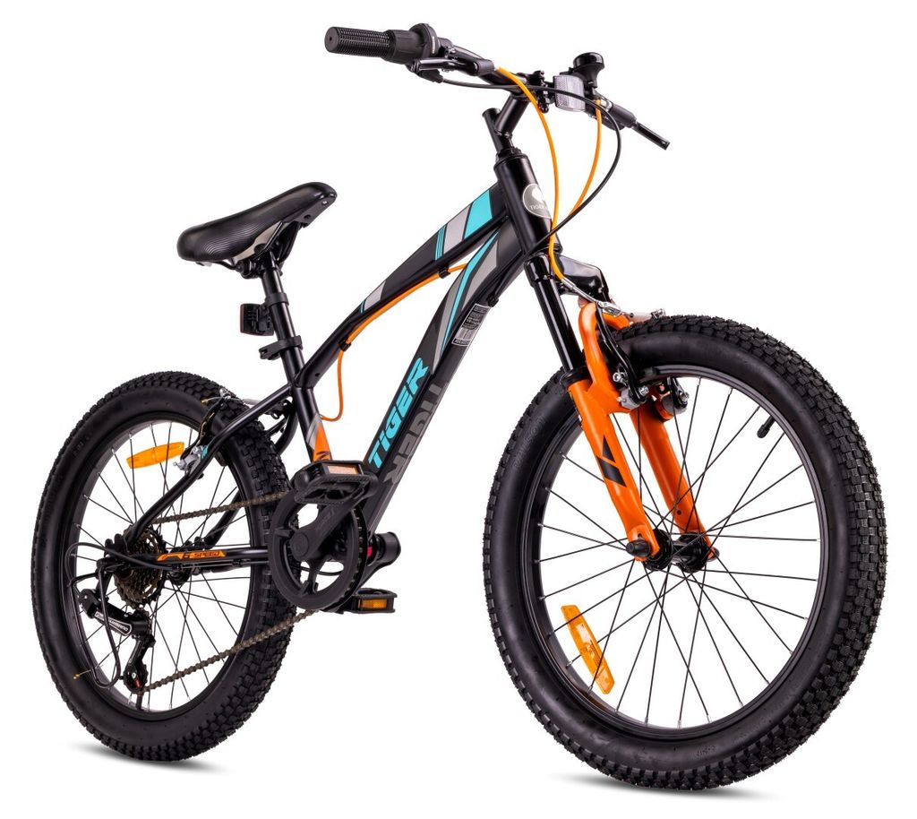 Bicicletta per bambini 20" tiger bike nero e turchese Immagine del prodotto 