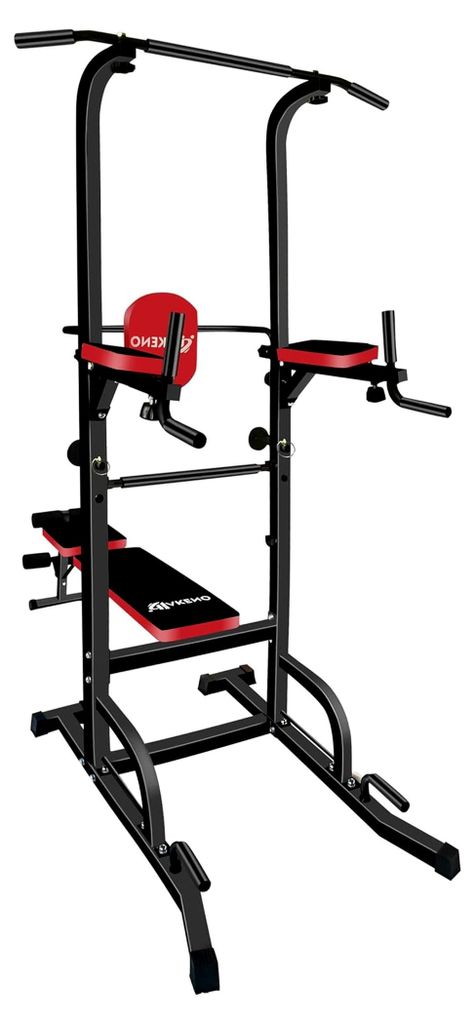 Power Tower Dip Station Klimmzugstange für Krafttraining im Heim-Fitnessstudio, verstellbare Größe. Tragfähigkeit bis zu 300 kg