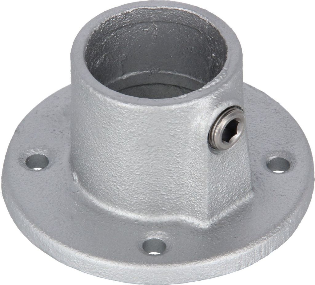 Rohrverbinder Fußplatte rund durchgehend 1 1/2" (48,3 mm) AVERDE
