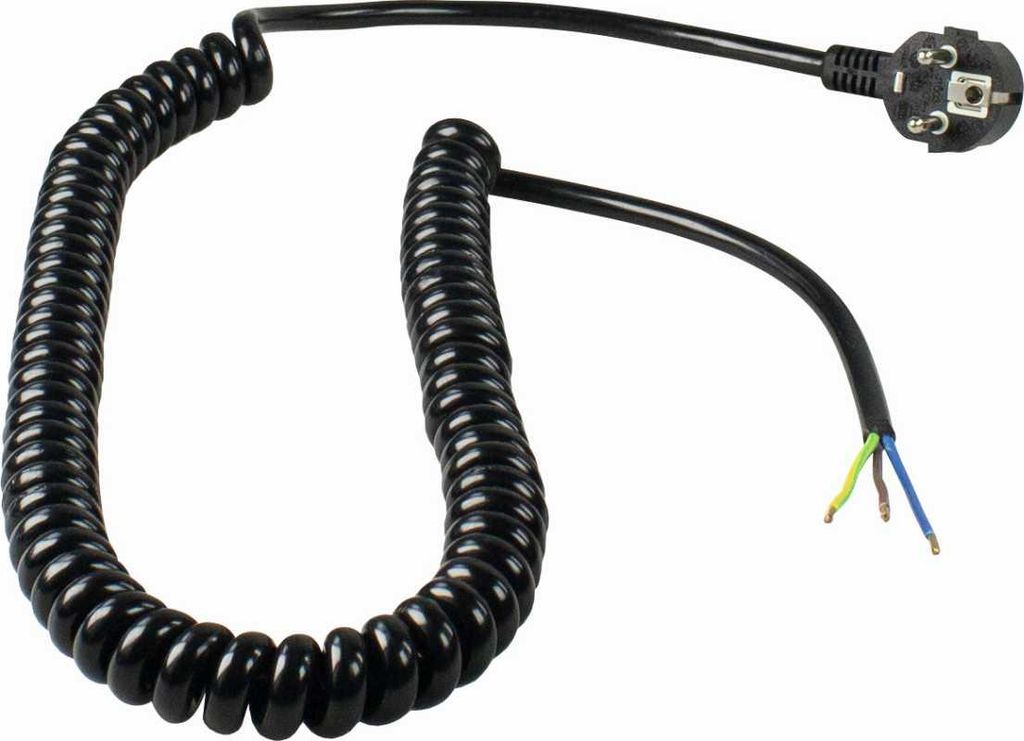 as-Schwabe Anschluss-Spiralkabel 1-2,5m Schukowinkelstecker Produktbild 