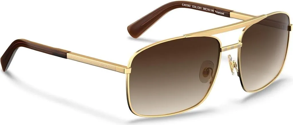 Lunettes de soleil Polarisées UV400 Monture Métal Argent pour les Hommes