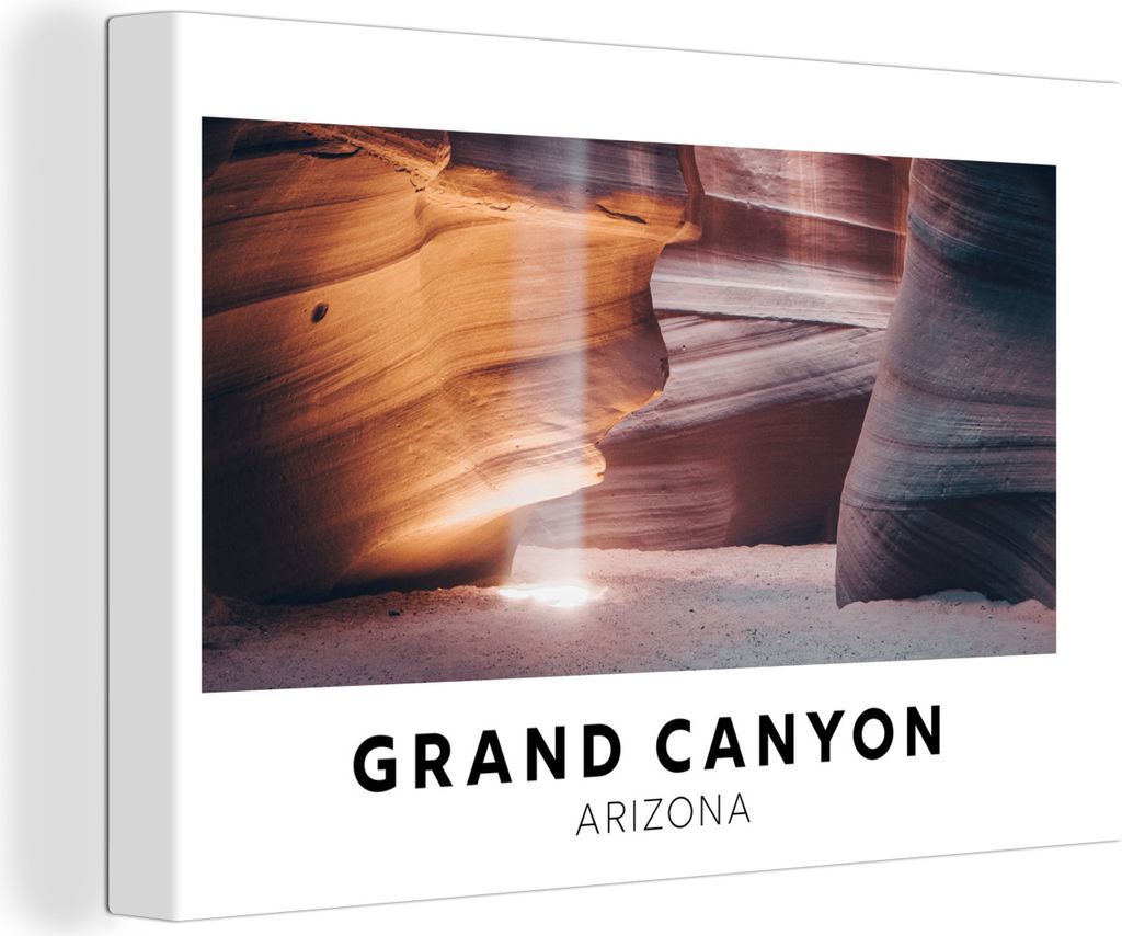 OneMillionCanvasses - Leinwandbilder - 140x90 cm, Amerika - Arizona - Schlucht, Wandbilder Kunstdruck Wanddekoration - Foto auf Leinwand - Gemäl...