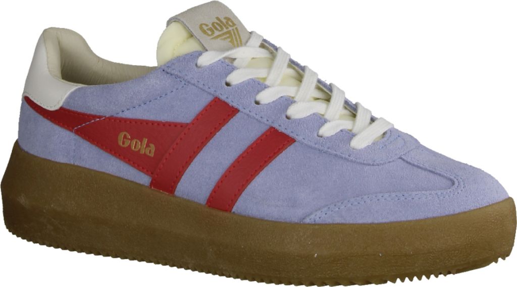 Gola Athena Damensneaker, Leder, Air/Coral/Off White, Wechselfußbett - Damenschuhe Top Trends, Blau, leder
