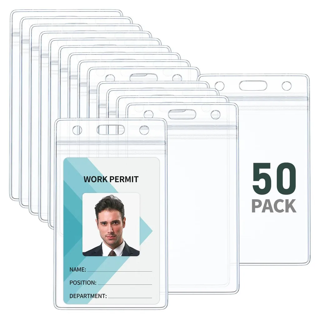 Gardez vos badges au sec grâce à cette pochette verticale zippée - 50x