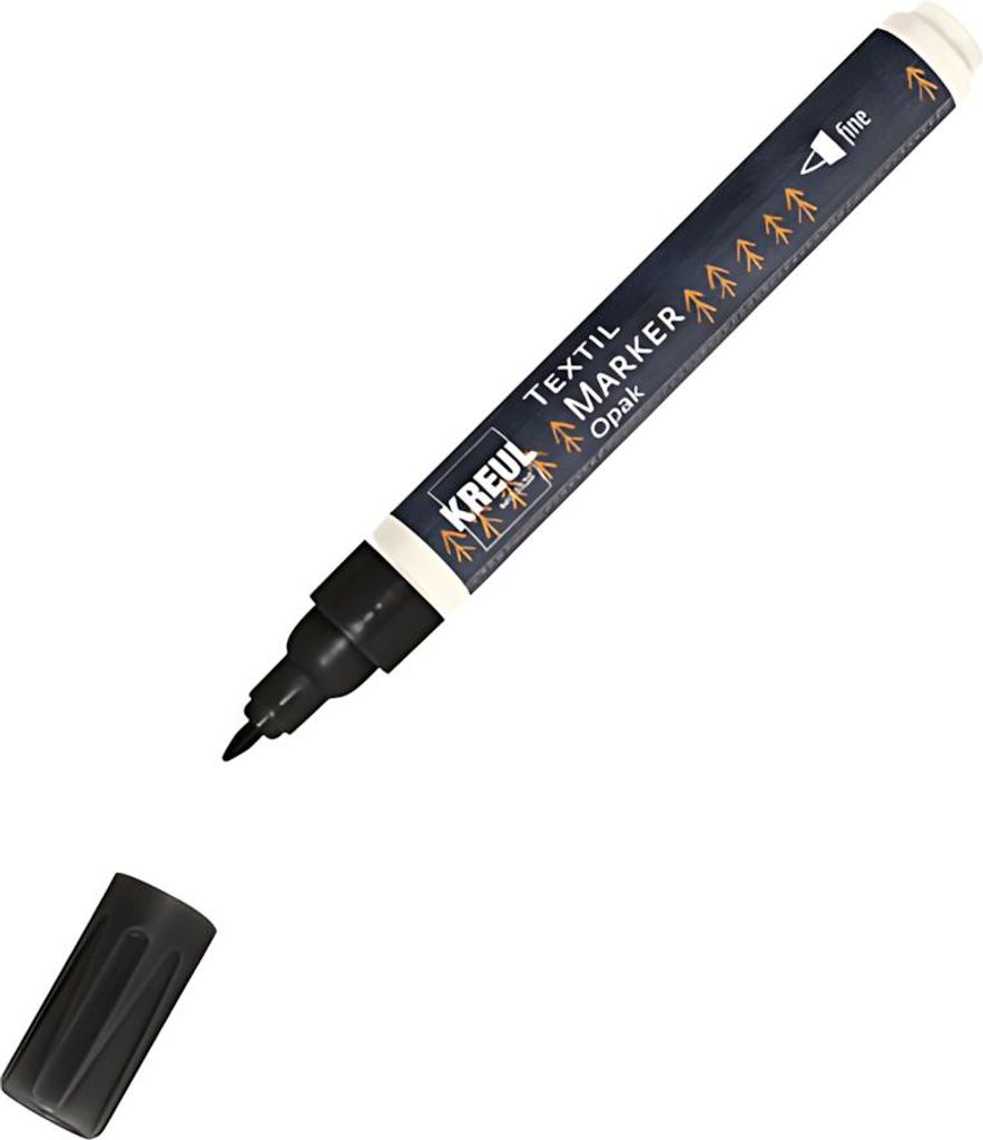 KREUL Textil Marker Opak fine Schwarz Produktbild 