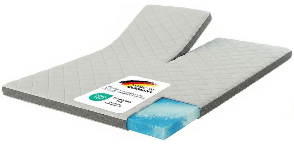 MSS e.K. 7 Zonen Gelschaumtopper mit Karo-Klima-Bezug 180 x 200 cm Split