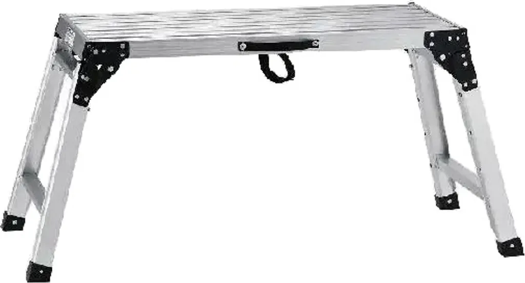 Escabeau plateforme pliable en alu avec marchepied antidérapant 76cm
