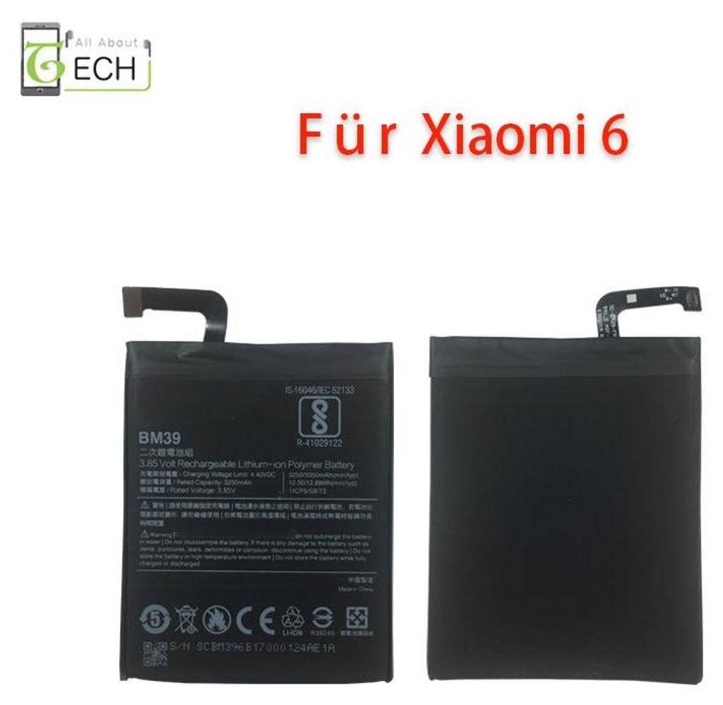 Für Xiaomi Akku BM39 Mi 6 Accu Batterie 3250 mAh NEU Produktbild 