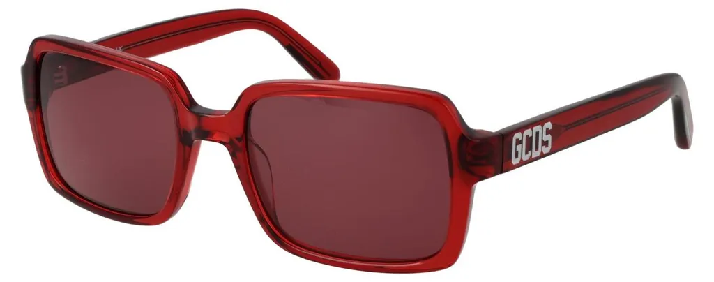 Lunettes de soleil unies GCDS GD0059 rouges : Monture luxe et chic