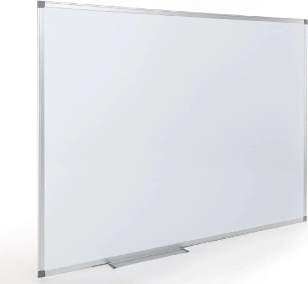 Grand tableau blanc magnétique 120x90 cm avec cadre aluminium anodisé