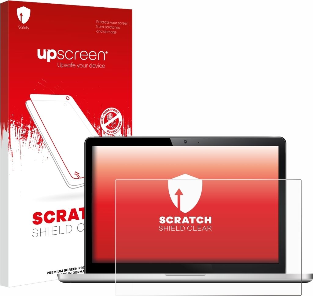 upscreen Schutzfolie für Notebooks mit 39.6 cm (15.6 Zoll) Displays 345 x 194 mm Displayschutz Displayschutzfolie Folie Klar Transparent