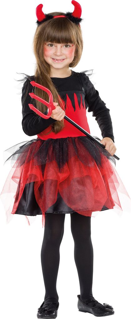 Kostüm Kleid Teufelin Kinder Größe: 116