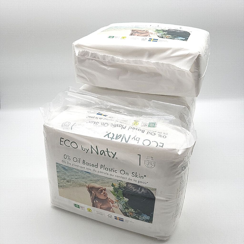 NATY - Paquet de 4 paquets de couches taille 1 nouveau-né Image du produit 