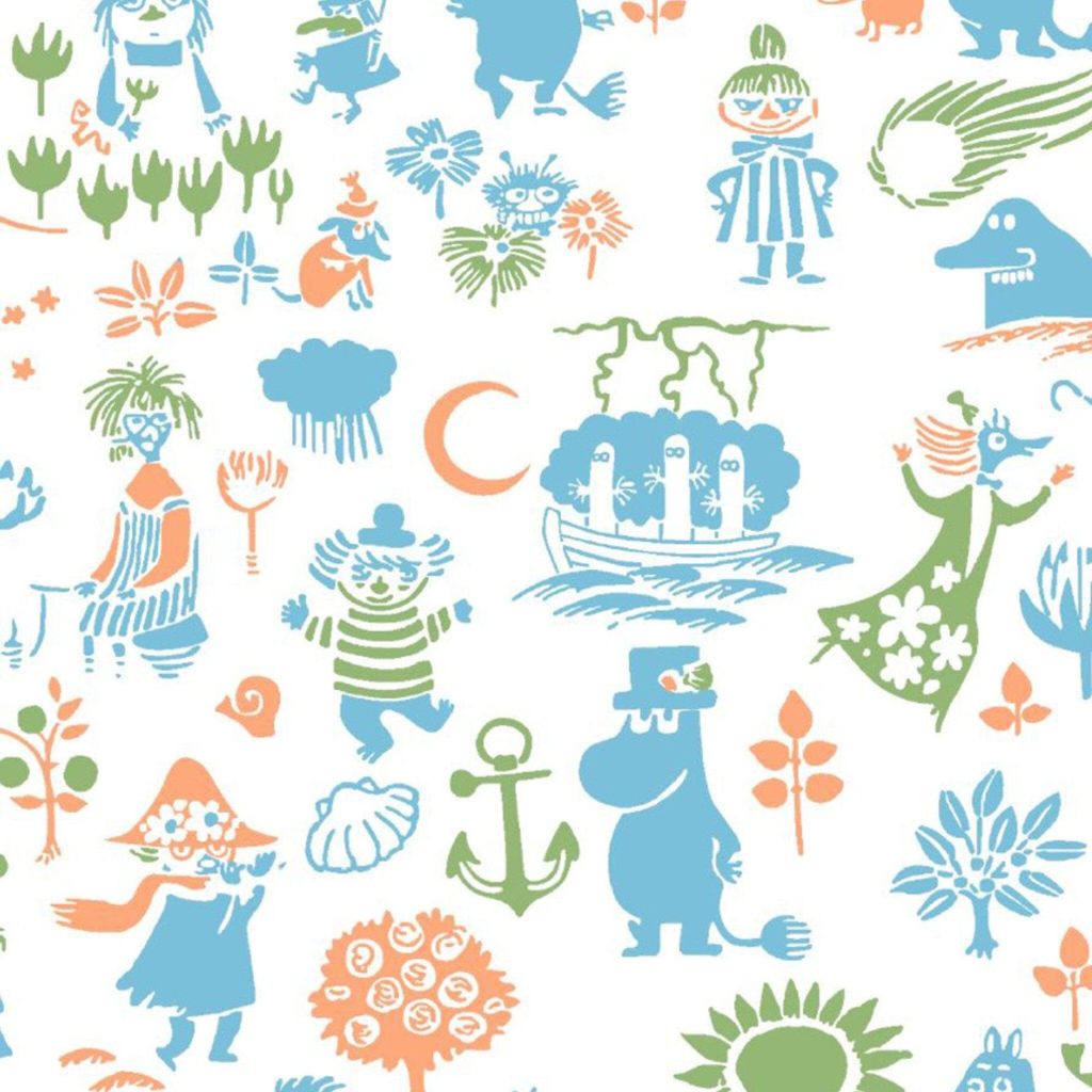 HAVI Moomin Servietten - Moomin-Charaktere „Muumi rakastuu“, bunt 33cm