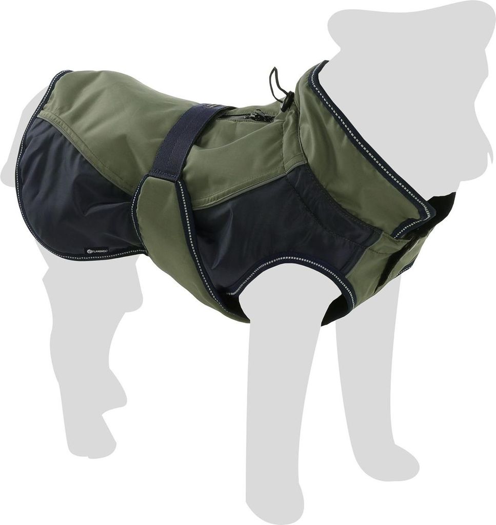 Flamingo Wintermantel Eisberg khaki/dunkelblau, Rückenlänge: 30 cm