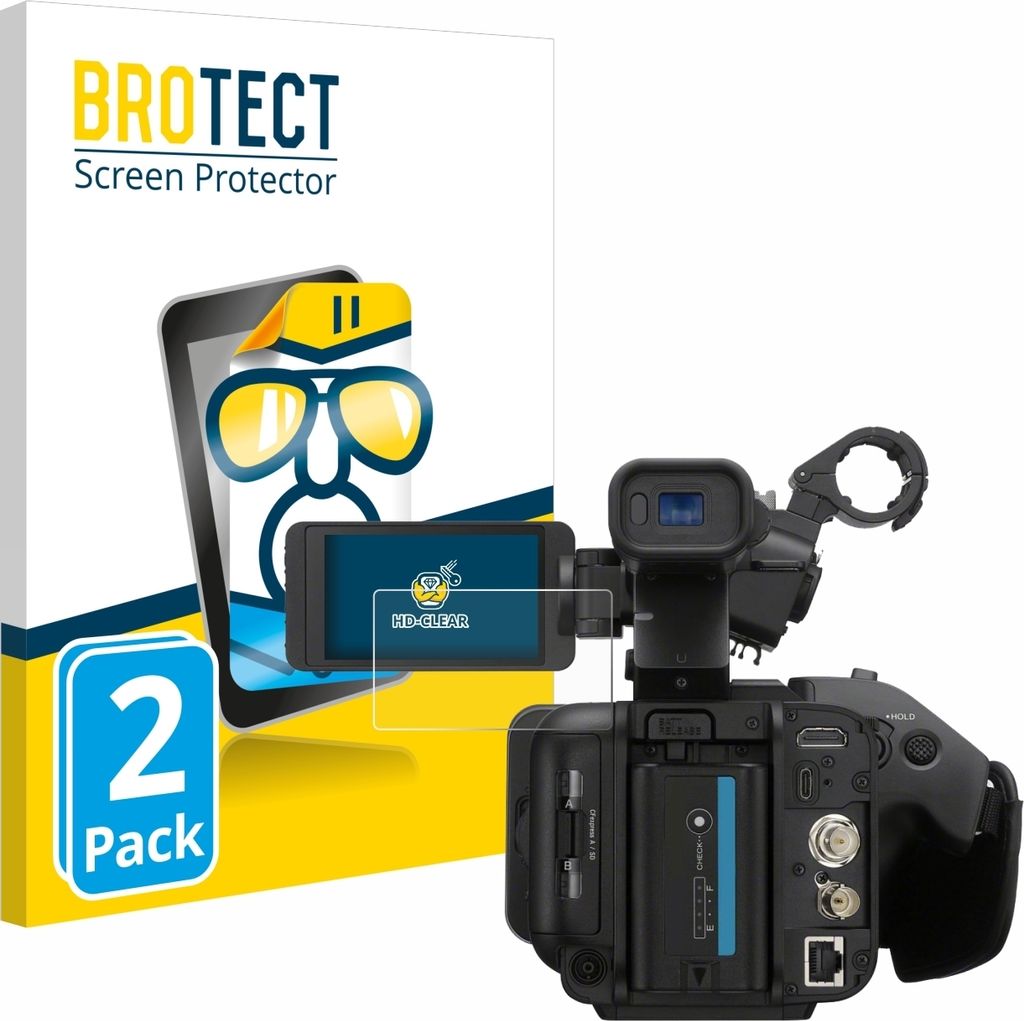 2x Für Sony PXW-Z200 Schutzfolie BROTECT Displayschutz Display Schutz Folie Klar Transparent