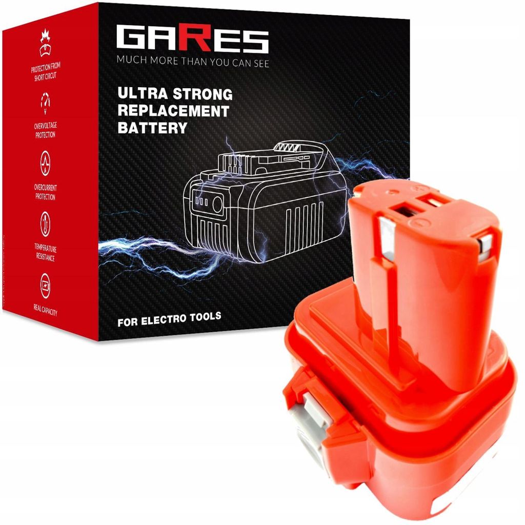 Gares Akkupack zum Zellentausch für Maktec MT062SK2 2000mAh | 9,6 V 2 Ah Inny | Ersatz-Zellenpack für Werkzeugakkus | Profi-Qualität Gares
